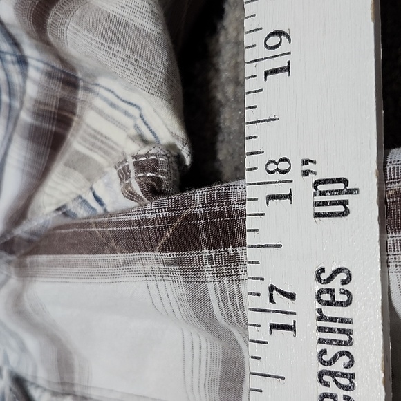 BKE PLAID ACID-WASH PEARL SNAP-BUTTON LONG-SLEEVED SHIRT SLIM-FIT MEDIUM - Picture 7 of 12